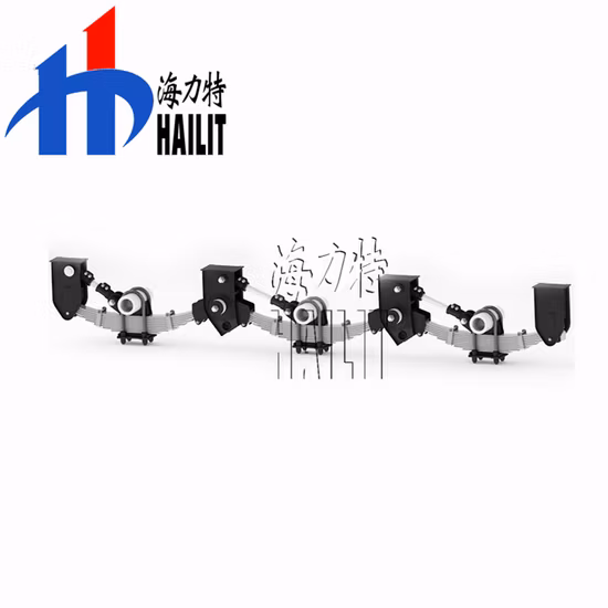 Hlt Super Sale Semi Trailer Three Axle Cantilever Suspension